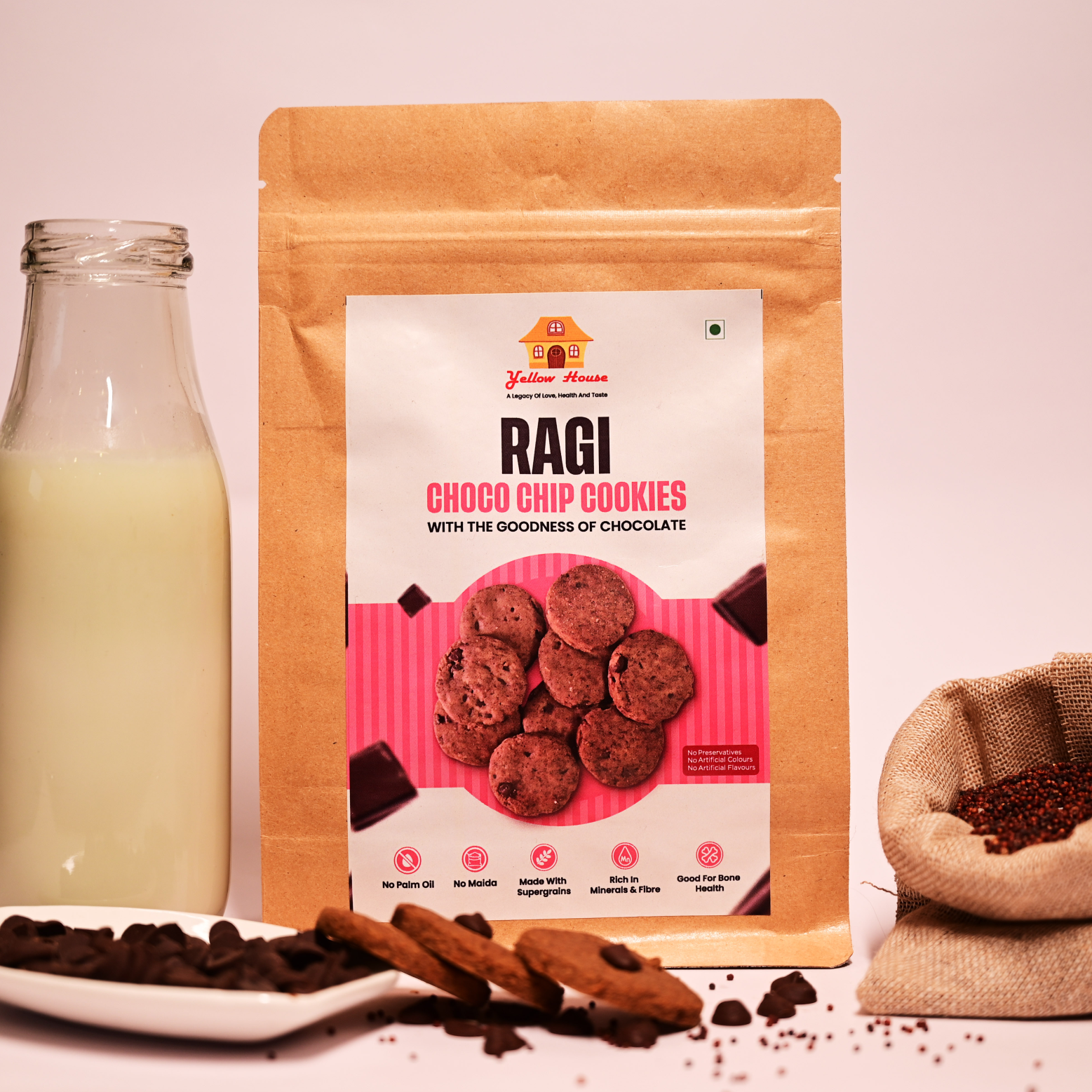 Ragi Choco Chip Cookies