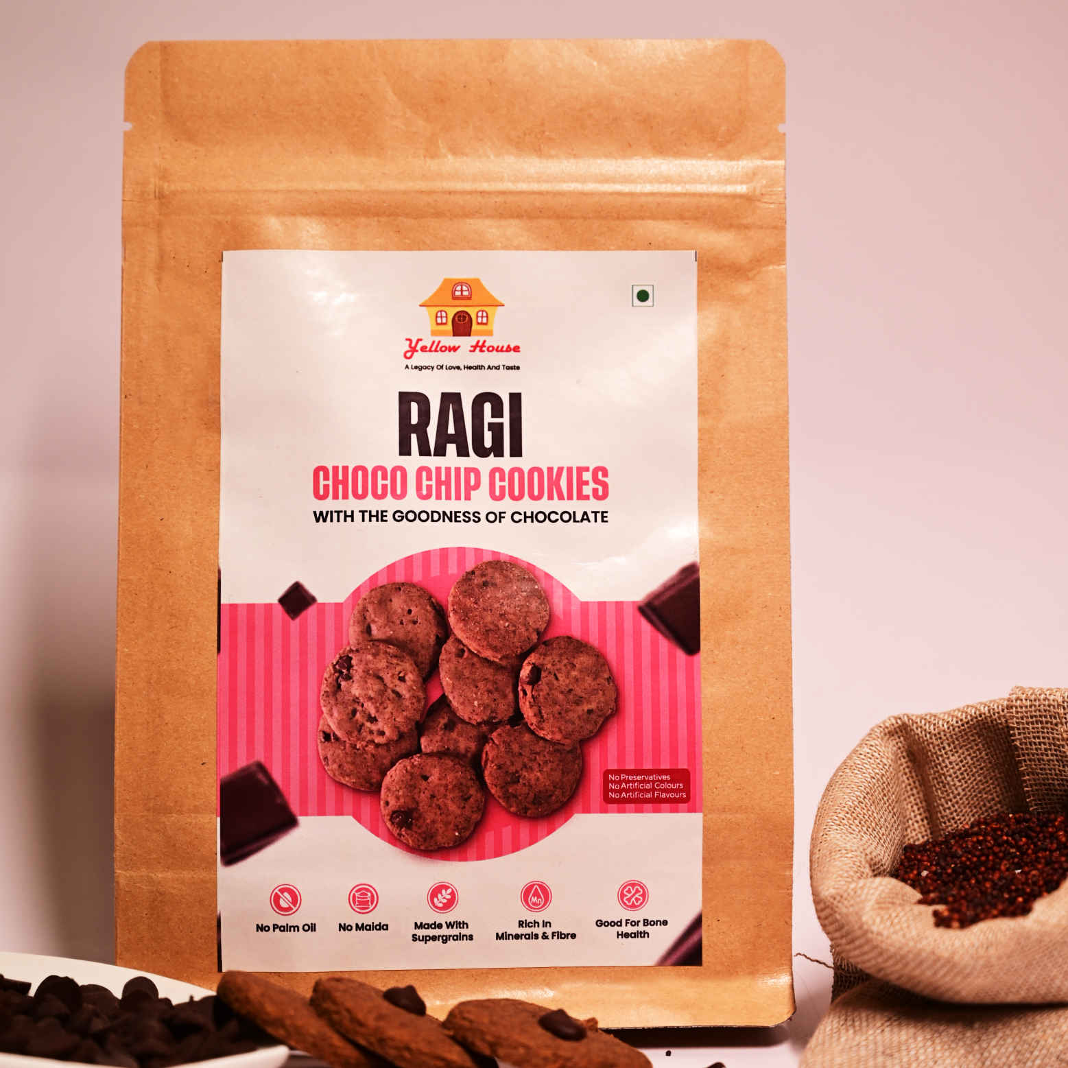 Ragi Choco Chip Cookies