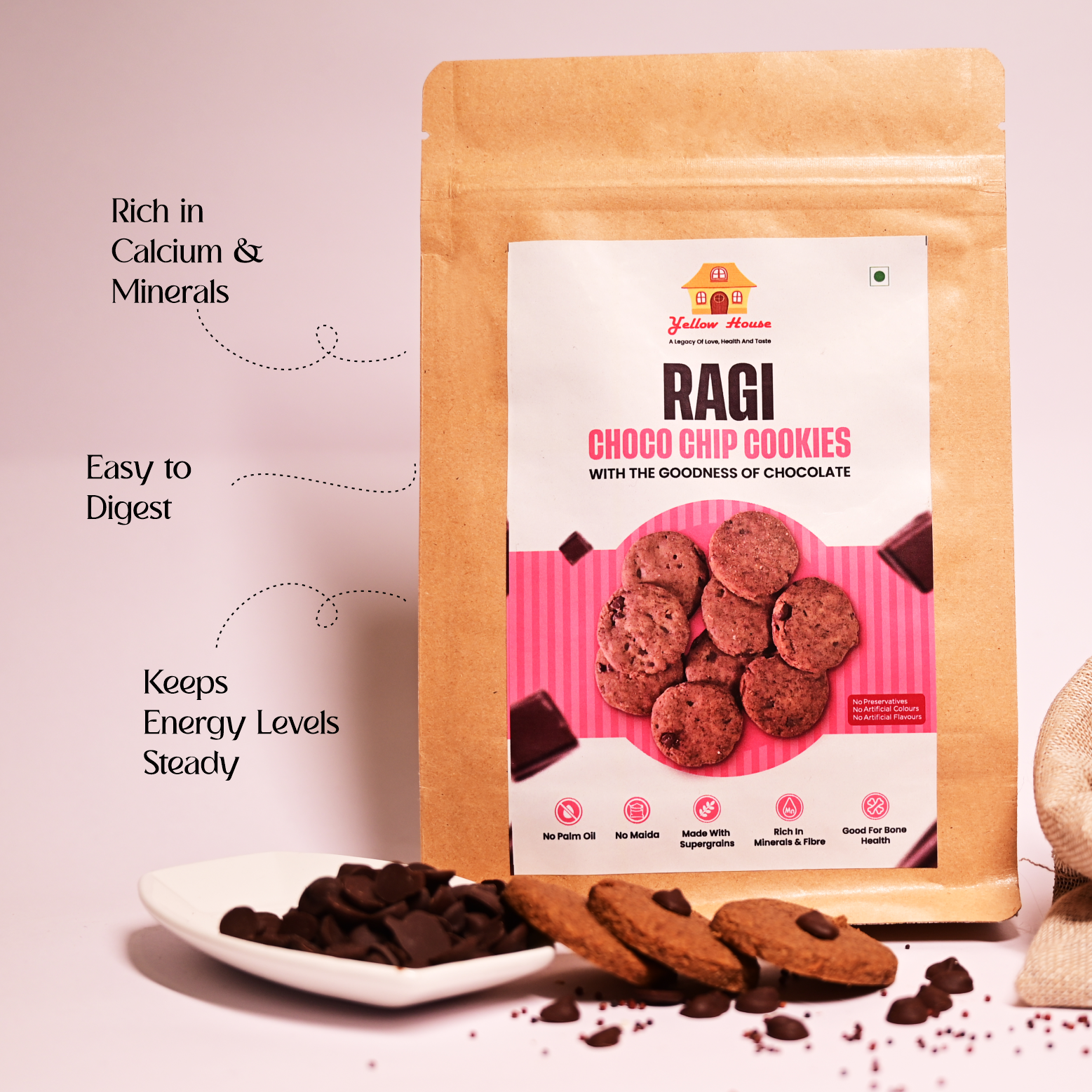 Ragi Choco Chip Cookies