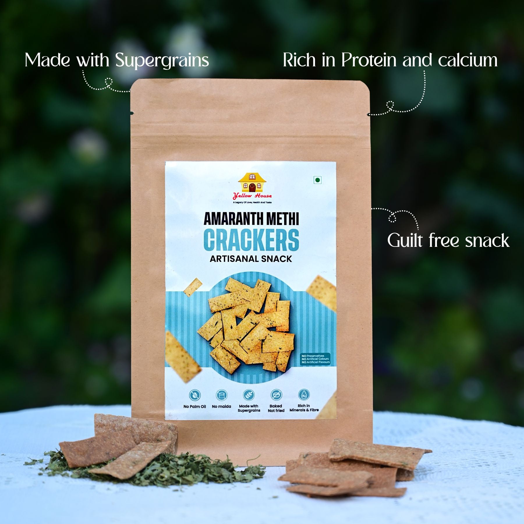 Amaranth Methi Crackers